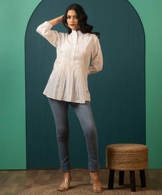Ivory woven cotton top 2