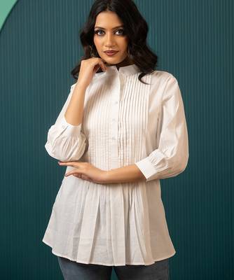 Ivory woven cotton top 4