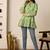 Green printed cotton top