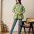 Green printed cotton top