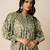 Green printed cotton top