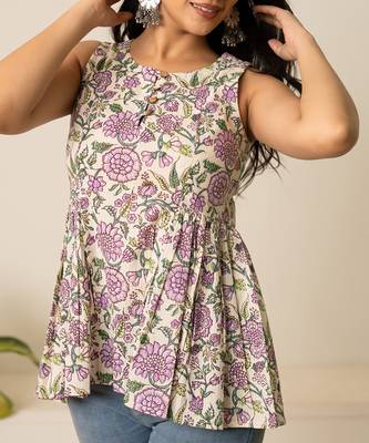 Ivory printed cotton top 4