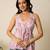 Pink printed cotton top