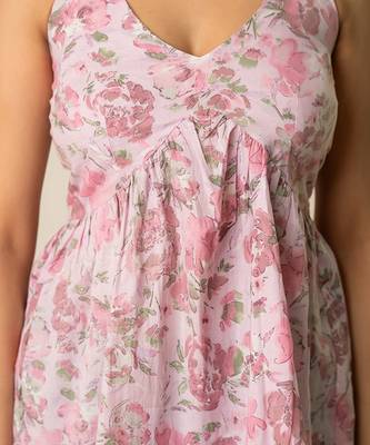Pink printed cotton top 4