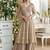 Beige embroidered georgette suit 