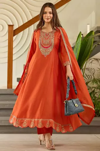 Latest-vichitra-silk-embroidered-kurti-set-dn-1720