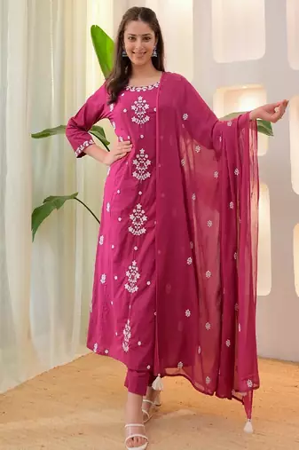 Adhira-rayon-slub-embroidery-work-kurti-pant