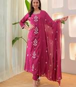 Adhira-rayon-slub-embroidery-work-kurti-pant