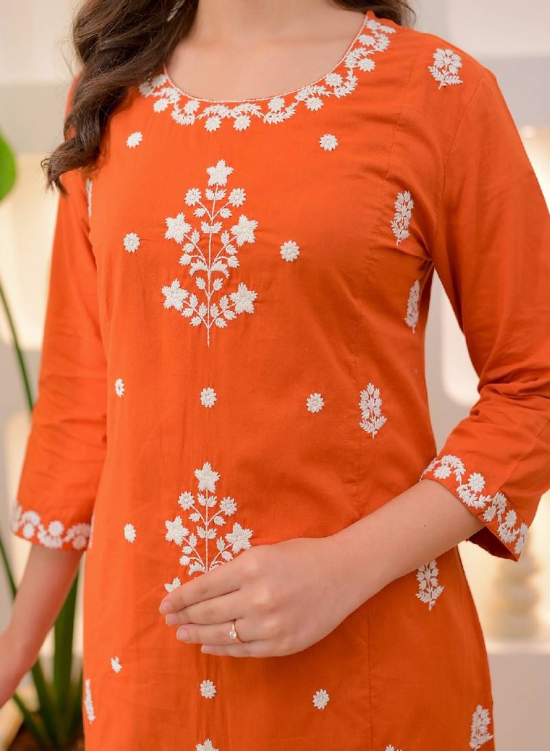 Adhira-rayon-slub-embroidery-work-kurti-pant