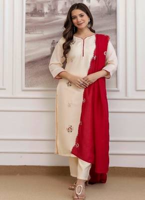 Devmina-chanderi-embroidered-kurti-pant 1