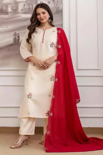 Devmina-chanderi-embroidered-kurti-pant
