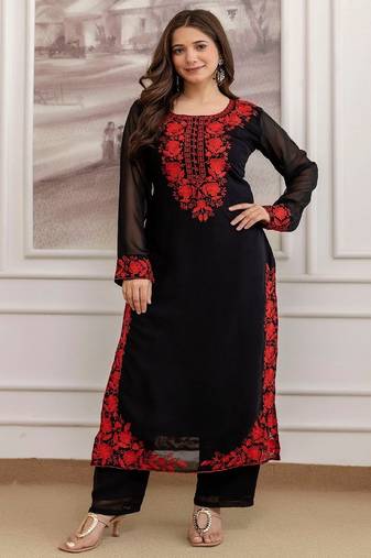 Devsofia-georgette-embroidery-work-kurti-set