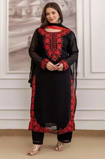 Devsofia-georgette-embroidery-work-kurti-set
