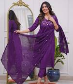 Fancy-viscose-blend-embroidered-kurti-pant-sku-1748