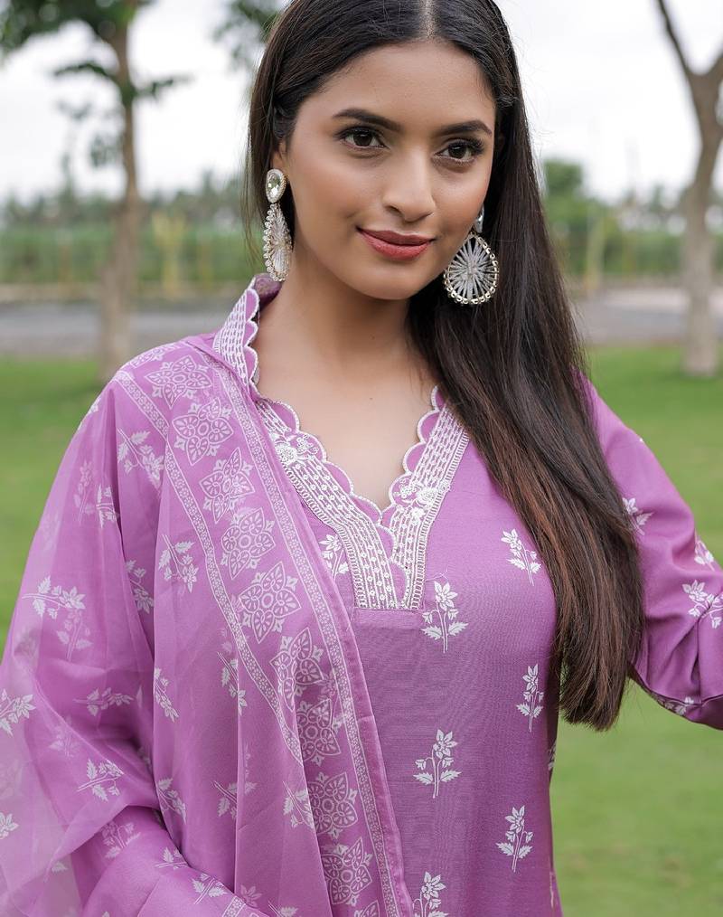 Latest-rayon-embroidery-work-kurti-set-sku-1780