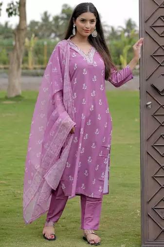 Latest-rayon-embroidery-work-kurti-set-sku-1780