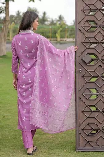 Latest-rayon-embroidery-work-kurti-set-sku-1780