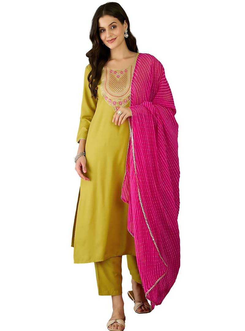 Fancy-rayon-straight-kurti-pair-sku-1782