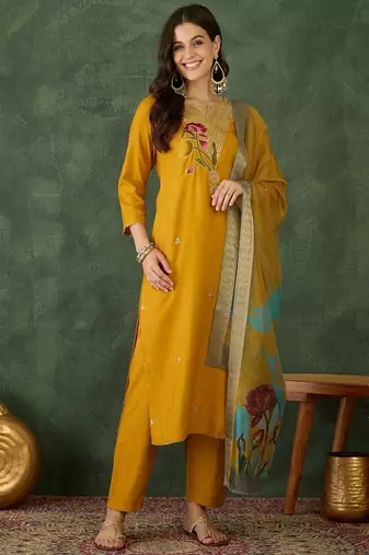 Fancy-rayon-embroidery-work-kurti-set-sku-1802