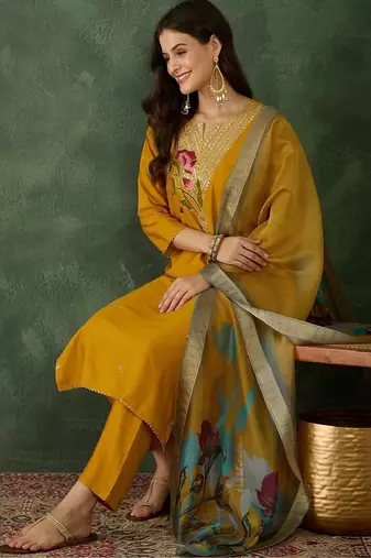Fancy-rayon-embroidery-work-kurti-set-sku-1802