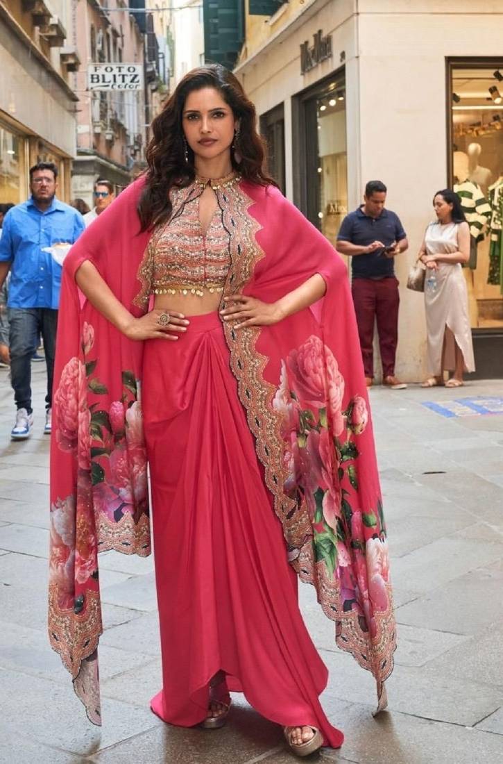 Red crepe wedding-salwar-kameez 