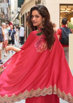 Red crepe wedding-salwar-kameez  4