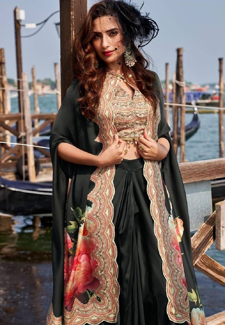 Black crepe wedding-salwar-kameez 