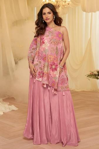 Pink crepe wedding-salwar-kameez 