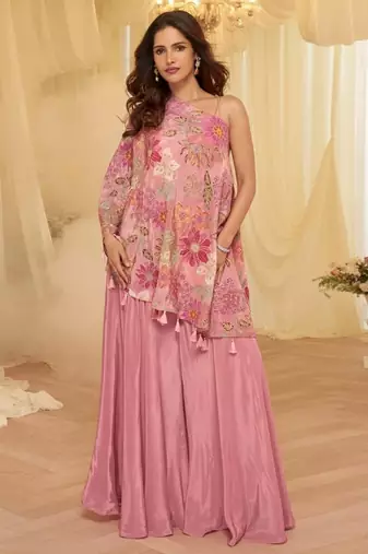 Pink crepe wedding-salwar-kameez 