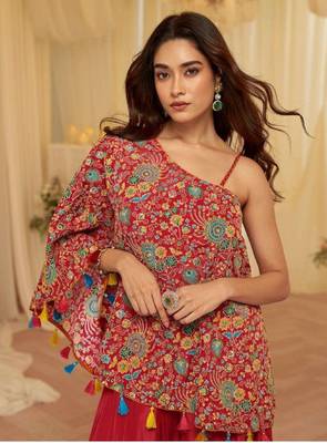 Red crepe pakistani-salwar-kameez  3