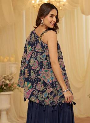 Navy blue crepe wedding-salwar-kameez  2