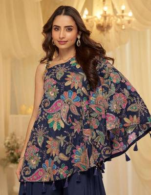 Navy blue crepe wedding-salwar-kameez  3