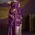 dark magenta pure satin handloom weaving silk saree with tussle pallu