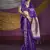 purple pure satin handloom weaving silk saree with tussle pallu