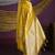 yellow pure satin handloom weaving silk saree with tussle pallu