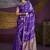 purple pure satin handloom weaving silk saree with tussle pallu