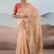Light peach zari tissue brasso weaving saree