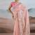 Baby pink zari tissue brasso weaving saree