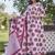 Women rani pink printed anarkali kurta set with dupatta