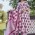 Women rani pink printed anarkali kurta set with dupatta
