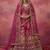 Graceful Pink Embroidered Silk Bridal Lehenga Choli With Double Dupatta