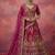 Graceful Pink Embroidered Silk Bridal Lehenga Choli With Double Dupatta