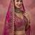 Graceful Pink Embroidered Silk Bridal Lehenga Choli With Double Dupatta