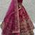 Graceful Pink Embroidered Silk Bridal Lehenga Choli With Double Dupatta