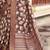 Brown digital print tusser silk saree with unstitched blouse