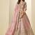 light pink embroidered art silk lehenga choli with dupatta