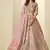 light pink embroidered art silk lehenga choli with dupatta