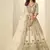 cream embroidered art silk lehenga choli with net dupatta