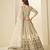 cream embroidered art silk lehenga choli with net dupatta