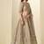 beige embroidered art silk lehenga choli with matching dupatta set